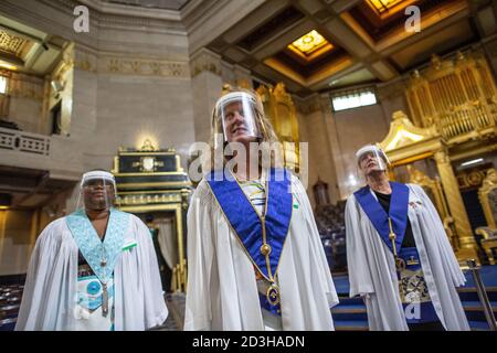 Freemasonss' Hall à Londres, siège de l'United Grand Lodge of England et lieu de rencontre pour les Masonic Lodges, Queen Street, Covent Garden. Banque D'Images