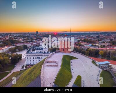 Tour du château de Gediminas à Vilnius, capitale de la Lituanie Banque D'Images