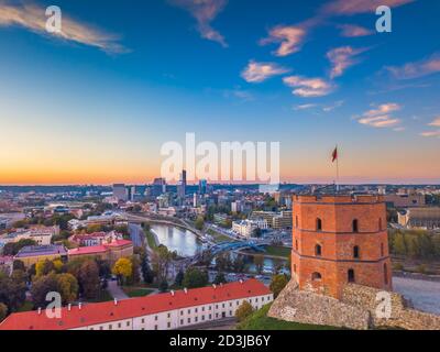 Tour du château de Gediminas à Vilnius, capitale de la Lituanie Banque D'Images