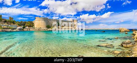 Monuments de l'île de Chypre - ancien château fort médiéval à Kyrenia, partie turque Banque D'Images