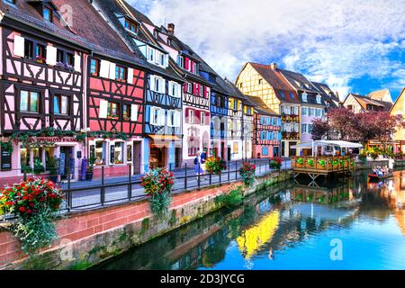 Voyage en France. Les villes les plus belles et colorées. Colmar en Alsace. Septembre 2016 Banque D'Images