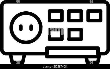 Icône du régulateur de tension de l'appareil, style de contour Illustration de Vecteur