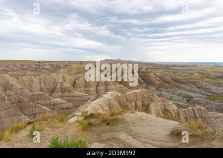 Formations rocheuses des Badlands dans le Dakota du Sud Banque D'Images