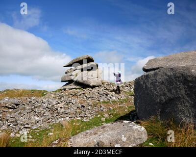 Showery Tor, Bodmin Moor, Cornwall. Banque D'Images