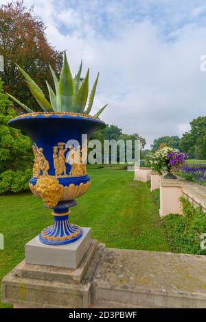 Fürst Pückler Park und Schloss in Branitz, Prince Peuckler, palais et parc de campagne, Cottbus, Brandebourg, Allemagne de l'est, Europe Banque D'Images