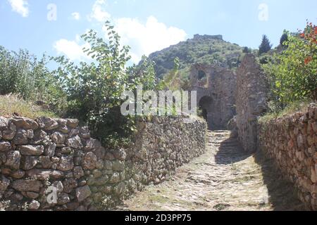 Mystras (Mistras) site du patrimoine mondial du Péloponnèse, Grèce Banque D'Images