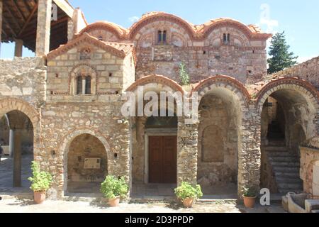 Mystras (Mistras) site du patrimoine mondial du Péloponnèse, Grèce Banque D'Images