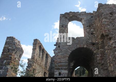 Mystras (Mistras) site du patrimoine mondial du Péloponnèse, Grèce Banque D'Images