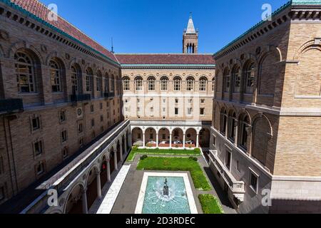 Courtyard, McKim Building, Copley Square, , Boston public Library, Boston, Massachusetts, États-Unis Banque D'Images