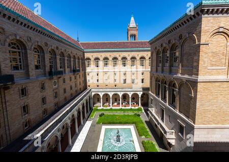 Courtyard, McKim Building, Copley Square, , Boston public Library, Boston, Massachusetts, États-Unis Banque D'Images