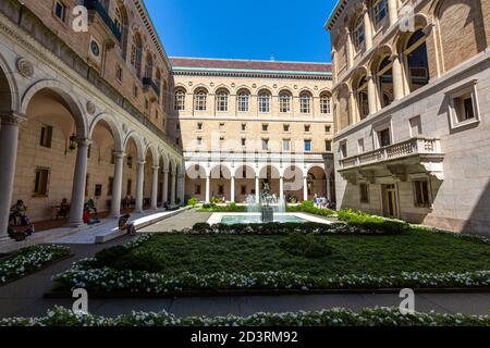 Courtyard, McKim Building, Copley Square, , Boston public Library, Boston, Massachusetts, États-Unis Banque D'Images