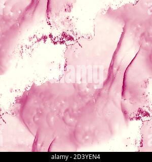 Encre d'alcool rose fond sans couture. Répétition pour Banque D'Images