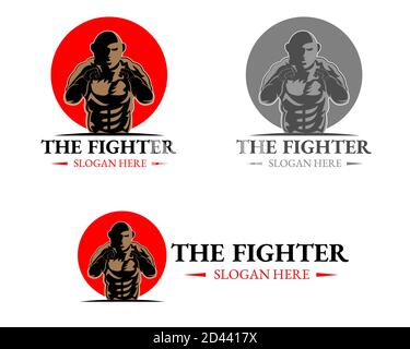 Illustration de la conception vectorielle du modèle de mascotte du logo de chasse Illustration de Vecteur