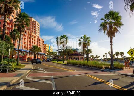 Hyatt Regency Clearwater Beach Resort et Gulfview Blvd, Floride Banque D'Images