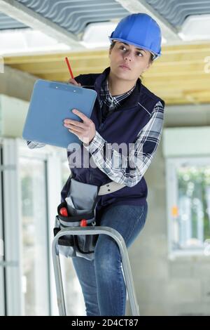 une femme contremaître vers le haut Banque D'Images
