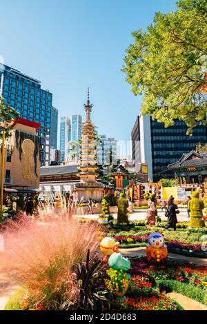 Séoul, Corée - 8 octobre 2020 : Temple Jogyesa Banque D'Images