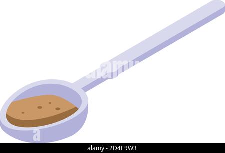 Icône cuillère à cannelle, style isométrique Illustration de Vecteur