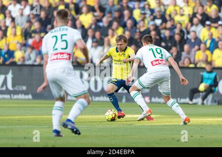 Brondby, Danemark. 1er août 2019. Simon Tibbling (12) de Brondby SI vu pendant le match de qualification de l'UEFA Europa League entre Brondby IF et Lechia Gdansk à Brondby Stadion, (photo: Gonzales photo - Thomas Rasmussen). Banque D'Images