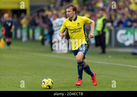 Brondby, Danemark. 1er août 2019. Simon Tibbling (12) de Brondby SI vu pendant le match de qualification de l'UEFA Europa League entre Brondby IF et Lechia Gdansk à Brondby Stadion, (photo: Gonzales photo - Thomas Rasmussen). Banque D'Images