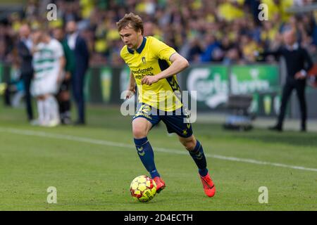 Brondby, Danemark. 1er août 2019. Simon Tibbling (12) de Brondby SI vu pendant le match de qualification de l'UEFA Europa League entre Brondby IF et Lechia Gdansk à Brondby Stadion, (photo: Gonzales photo - Thomas Rasmussen). Banque D'Images