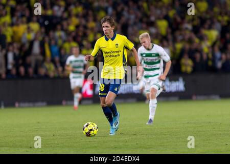 Brondby, Danemark. 1er août 2019. Jesper Lindstrom (18) de Brondby SI vu pendant le match de qualification de l'UEFA Europa League entre Brondby IF et Lechia Gdansk à Brondby Stadion, (photo: Gonzales photo - Thomas Rasmussen). Banque D'Images
