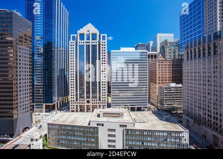 W Randolph St Chicago USA Banque D'Images
