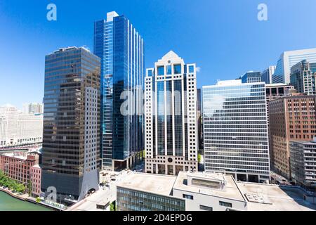 W Randolph St Chicago USA Banque D'Images