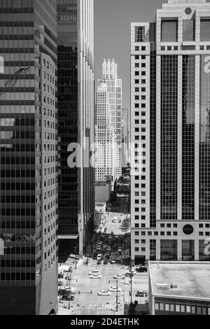 W Randolph St Chicago USA Banque D'Images