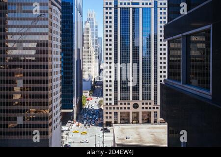 W Randolph St Chicago USA Banque D'Images