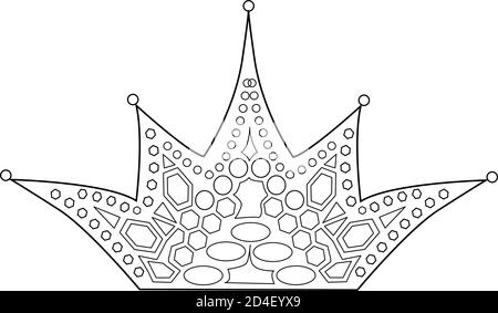 Belle couronne de roi. Illustration de vecteur dessinée à la main. Illustration de Vecteur