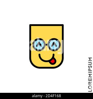 Icône de sourire ludique. Vecteur simple d'icônes emoji pour interface utilisateur et ux, site Web ou application mobile. Isolé avec l'icône Tongue Out Illustration de Vecteur