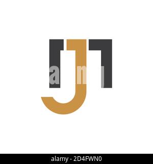 Lettre initiale logo jm ou logo mj modèle vectoriel Illustration de Vecteur