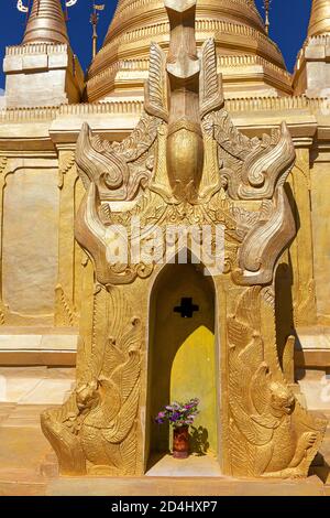 Pagode Shwe Inndein en Birmanie Banque D'Images