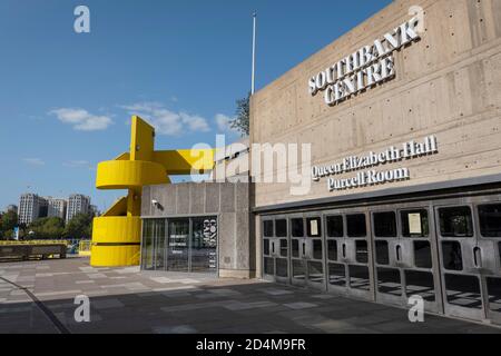 Le Queen Elizabeth Hall le 17 septembre 2020 sur la Rive-Sud à Londres-Sud au Royaume-Uni. Photo de Sam Mellish Banque D'Images