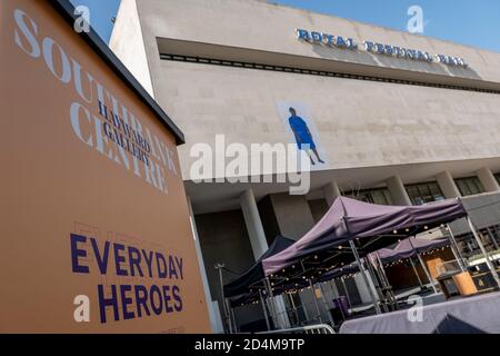 Le Royal Festival Hall le 17 septembre 2020 sur la rive sud de Londres au Royaume-Uni. Photo de Sam Mellish Banque D'Images