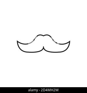 icône moustache de l'icône barbershop pour le concept mobile et les applications web. L'icône en forme de moustache fine peut être utilisée pour le Web et la mobilité. Icône Premium activée Illustration de Vecteur