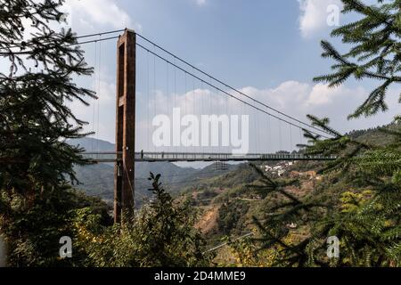 Belle vue sur le pont dans le parc Wuyuan en Chine Banque D'Images