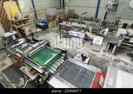 vue intérieure d'une usine d'impression Banque D'Images