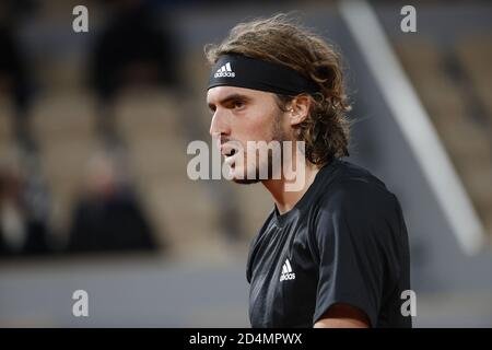 TEFANOS TSIPSAS (GRE) lors du tournoi de tennis Roland Garros 2020, Grand Chelem, le 9 octobre 2020 au stade Roland Garros à Paris, France - P. Banque D'Images