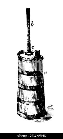 Le beurre est utilisé pour transformer la crème en beurre, traitement traditionnel du lait Banque D'Images