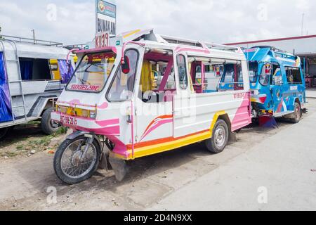 Tricycles locaux à Bantayan Island, Cebu Banque D'Images