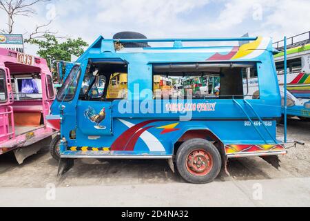 Tricycles locaux à Bantayan Island, Cebu Banque D'Images