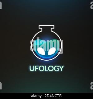 Modèle de logo ufologie Illustration de Vecteur
