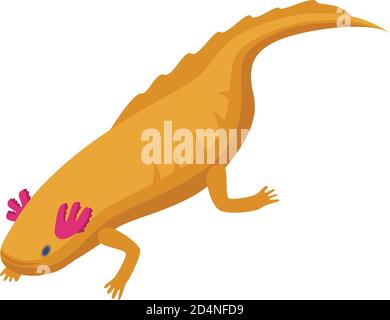 Icône poisson axolotl, style isométrique Illustration de Vecteur