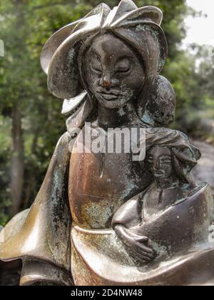 Statue de la Vierge à Polleur, province de Liège, Wallonie, Belgique Banque D'Images