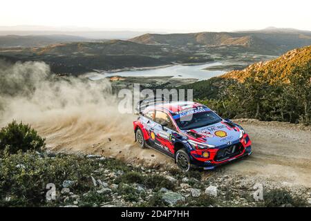 8 TANAK Ott (est), JARVEOJA Martin (est), Hyundai i20 coupé WRC, Hyundai Shell MOBIS WRT, action pendant le Rally Italia Sardegna 2020, 6e tour de Banque D'Images