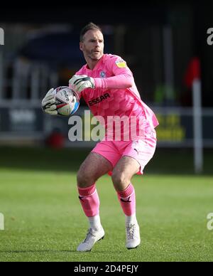 Joe Murphy, gardien de but de Tranmere Rovers, lors du match Sky Bet League Two au stade Peninsula, à Salford. Banque D'Images