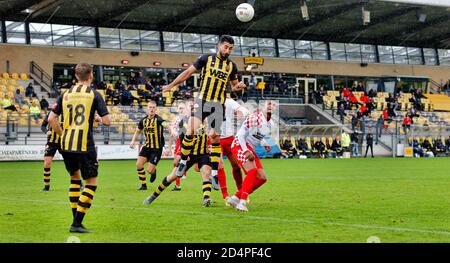 Rijnsburg, pays-Bas. 10 octobre 2020. RIJNSBURG, 10-10-2020, Sportpark Middelmour, Dutch Tweede Divie saison de football 2020/2021 Rijnburgse Boys vs Kozakken Boys. Le joueur de Rijnsburg Masies Artien crédit: Pro Shots/Alamy Live News Banque D'Images