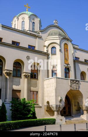 Belgrade / Serbie - 16 mai 2020 : Patriarcat serbe, siège de l'Église orthodoxe serbe à Belgrade, capitale de la Serbie Banque D'Images
