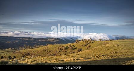 Formations de nuages sur les montagnes Simien en Éthiopie Banque D'Images